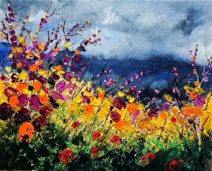 Flores Selvagens - Cores fortes e vibrantes nas pinturas de Pol Ledent