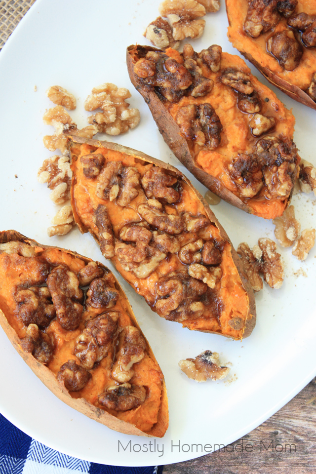 Maple Walnut Sweet Potato Skins Mostly Homemade Mom