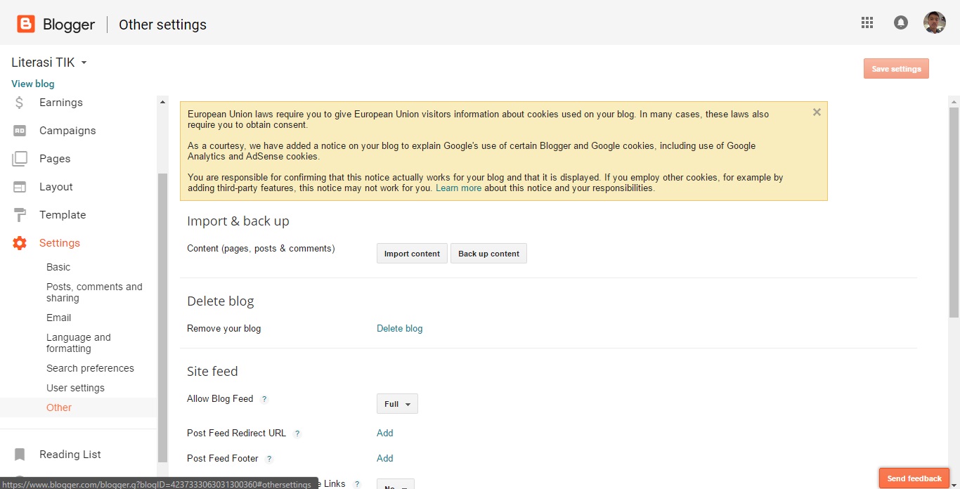 Add notice. Meta instream Template.