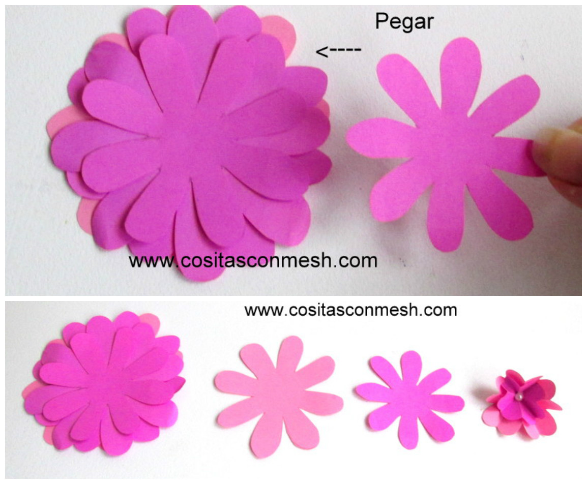 Dificil cuello precisamente 2 Ideas para hacer flores de papel para regalos ~ cositasconmesh