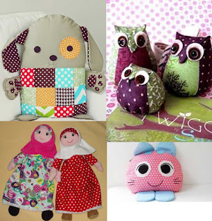 Boneka dari kain perca Kerajinan Boneka dari kain perca