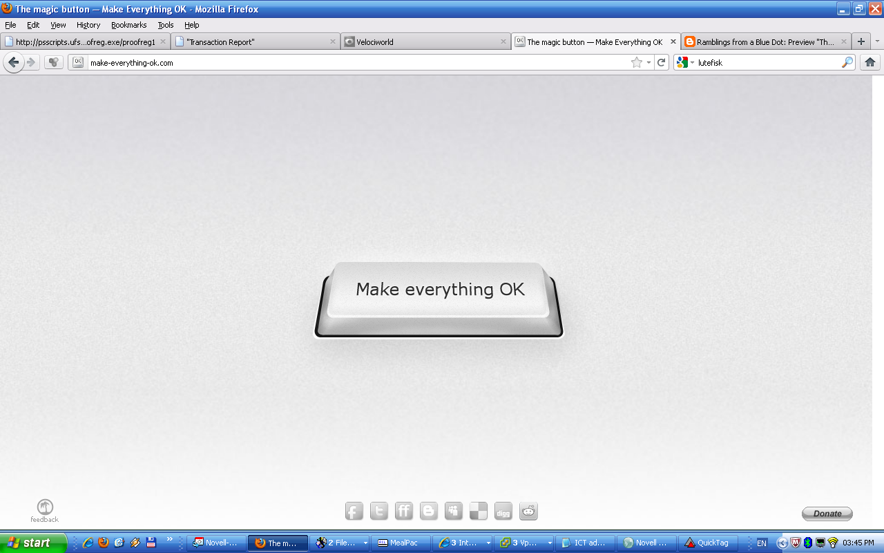 Ramblings from a Blue Dot The magic button — Make Everything OK