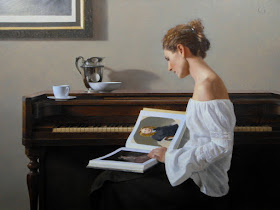 05-Jessica-with-Ingres-David-Gray-Lost-in-Thought-Realistic-Oil-Paintings-www-designstack-co