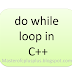 do while loop in C++