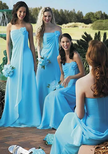 light blue bridesmaid dresses