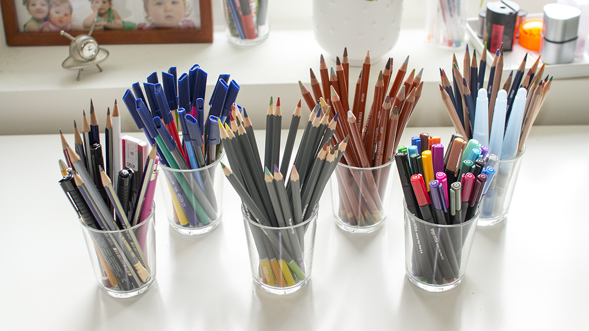 A million colours Crafty post pencil holder cups from IKEA!