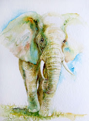 elephant watercolor paintings painting greener arti pastures african chauhan seeking watercolors artwork 9x12 face watercolours print soft artistwebsites