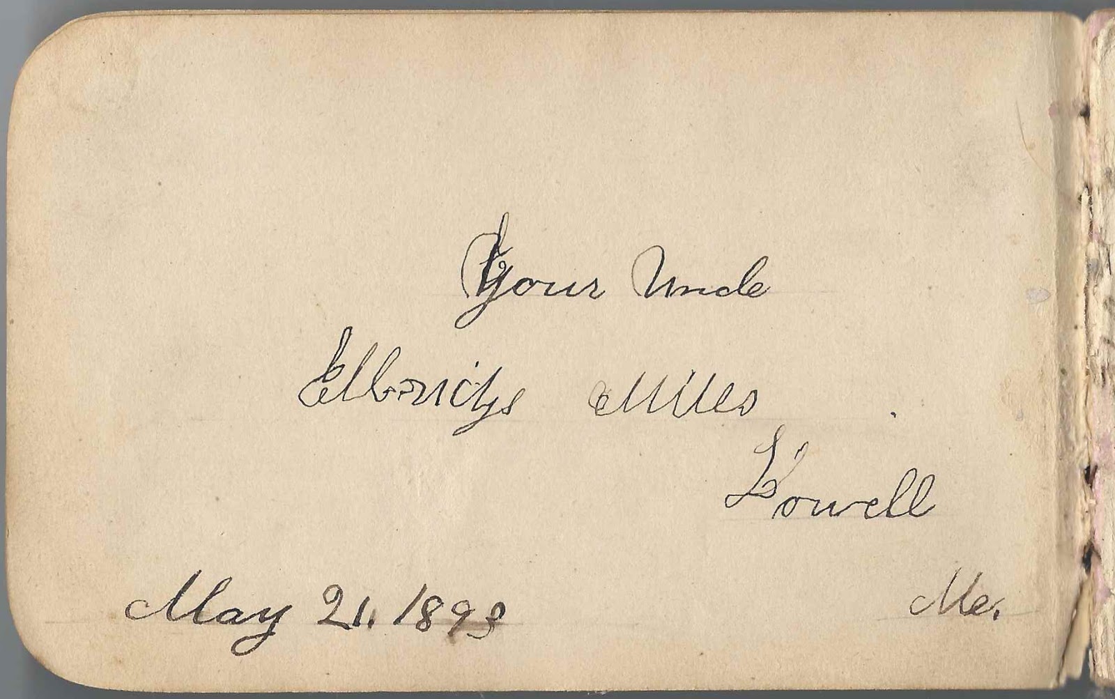 Heirlooms Reunited 1890s Autograph Album of E. Harvey of Winn