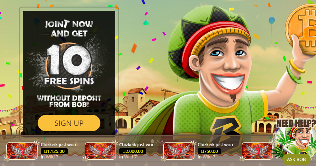 Bob Spielsaal Bonus 10 Freispiele exklusive Einzahlung sofort