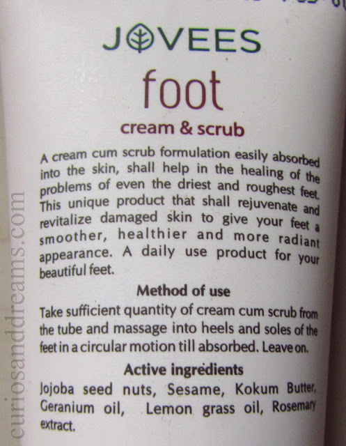 Jovees Foot Cream & Scrub review