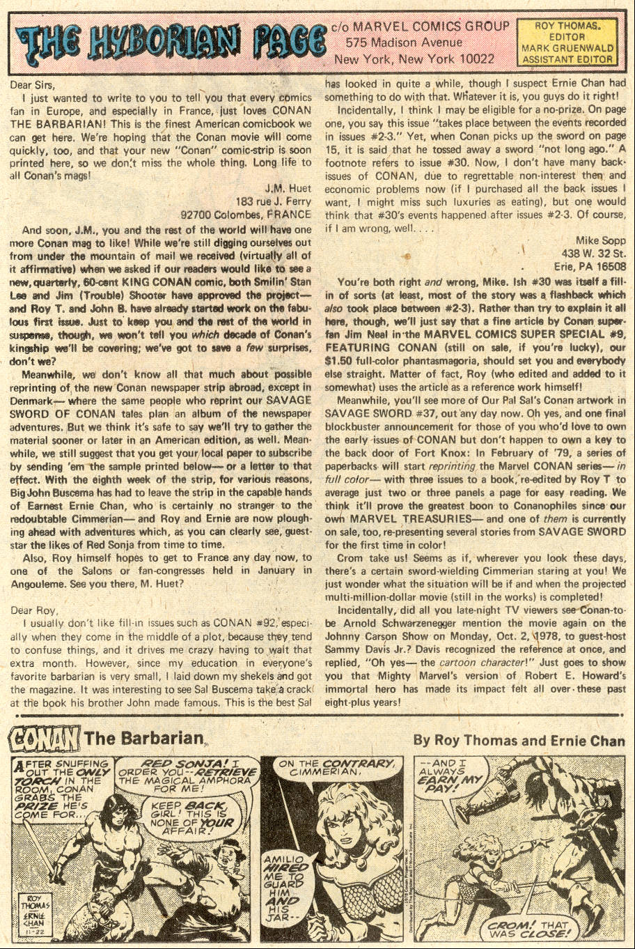 Conan the Barbarian (1970) Issue #97 #109 - English 22