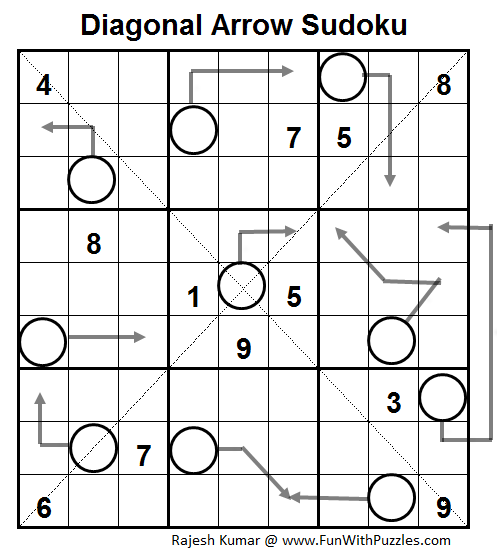 Diagonal Arrow Sudoku (Daily Sudoku League #61)