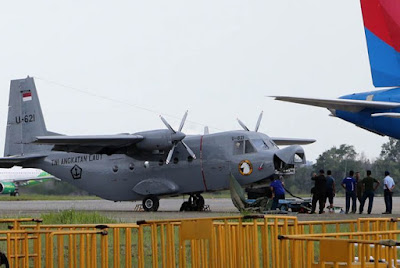 Pesawat Casa TNI AL Tergelincir di Bandara Hang Nadim 