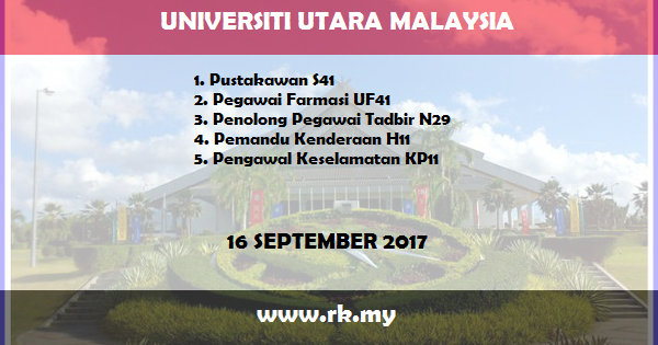 Jawatan Kosong di Universiti Utara Malaysia (UUM) Jawatan Kosong di Universiti Utara Malaysia (UUM)