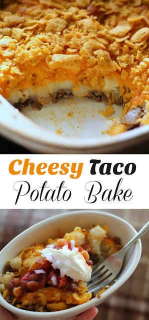 Create this easy potato and meat dish for your next weeknight dinner. The Cheesy Taco Potato Bake uses yummy corn chips as a topping!