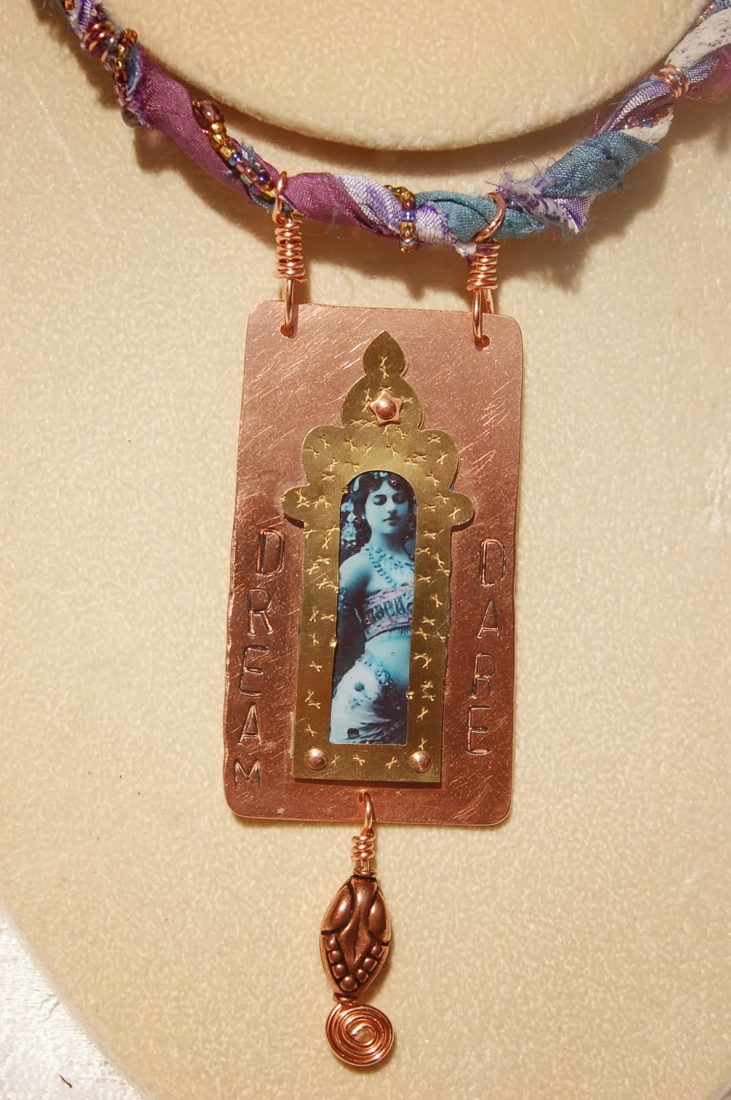 Mata Hari Collage necklace