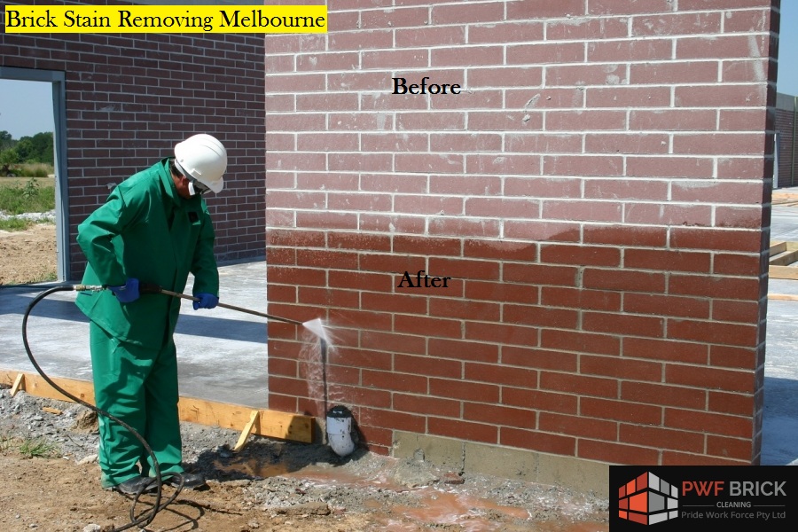 Professional Brick Stain Removal and Hot Water Pressure Cleaning in