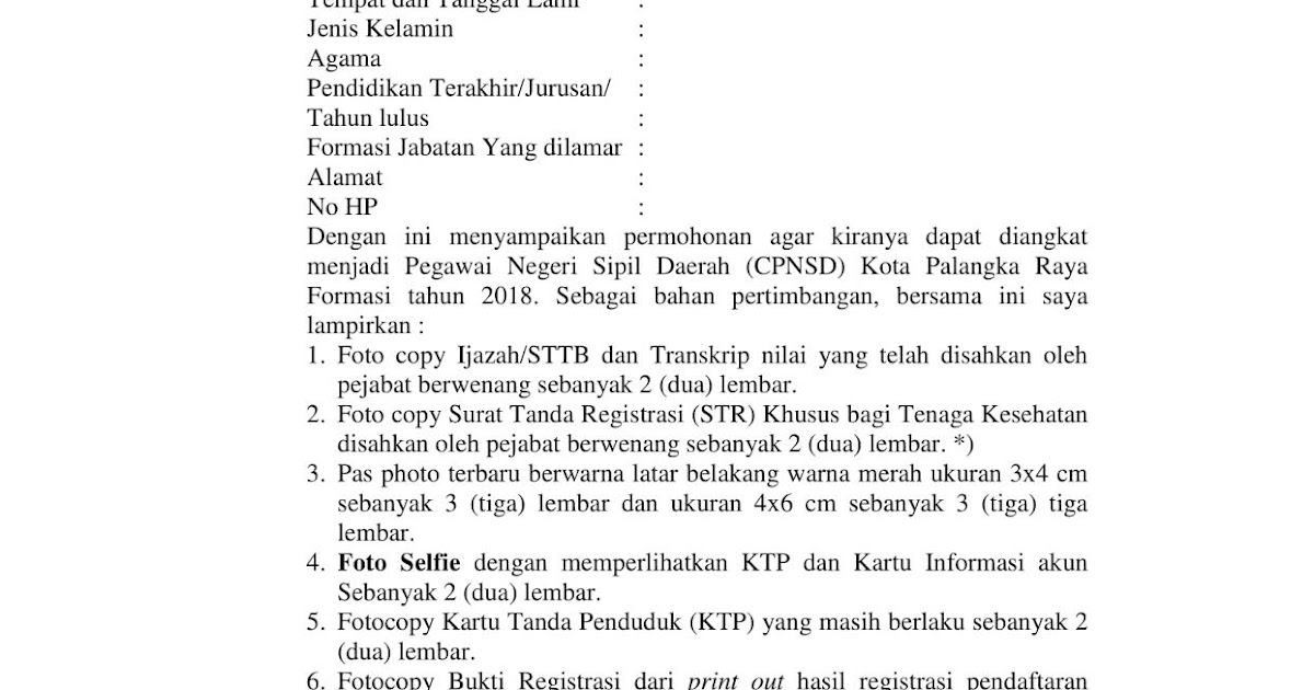 29+ Contoh Surat Lamaran Cpns Kabupaten Lampung Selatan