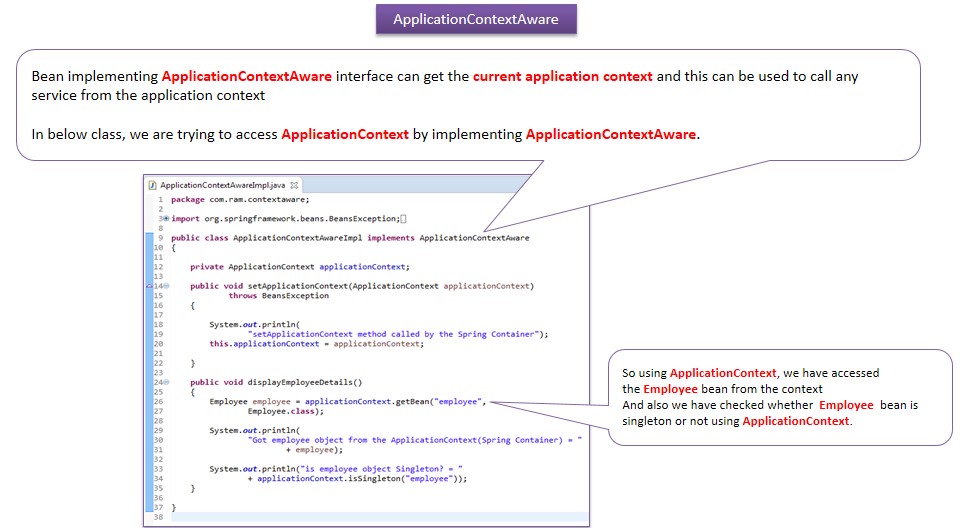Applicationcontextaware example clearance