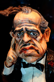 Don Corleone (Marlon Brando) in papier mache, Barcelona