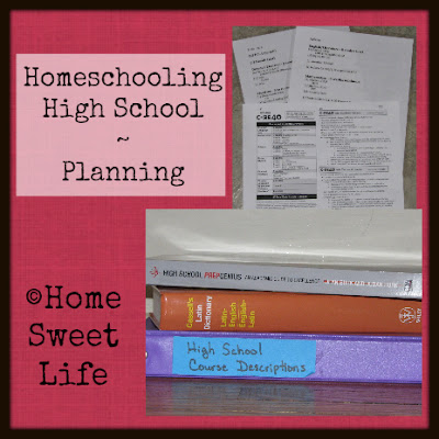 Homeschooling High School - planning Homeschooling High School - planning
