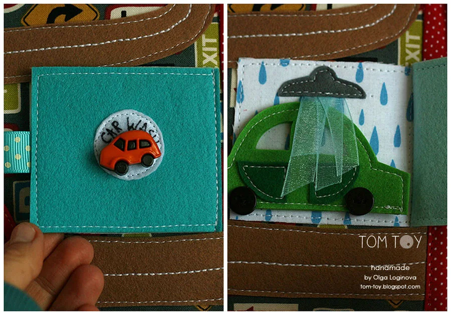 Dynamic Car Wash Quiet Book Scene Concept