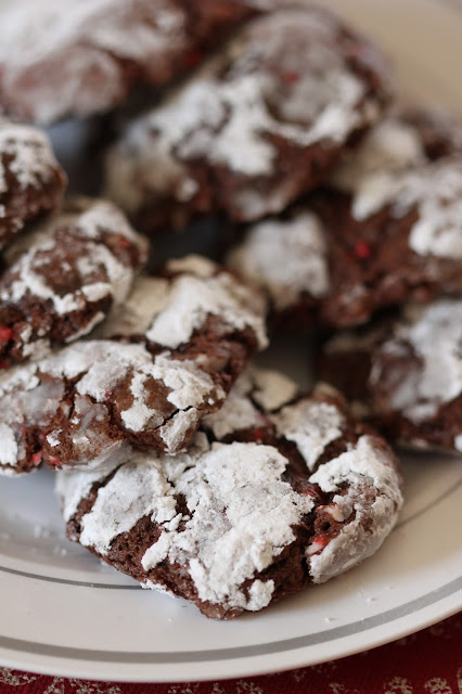 Chocolate Peppermint Crinkle Cookies | Tortillas and Honey