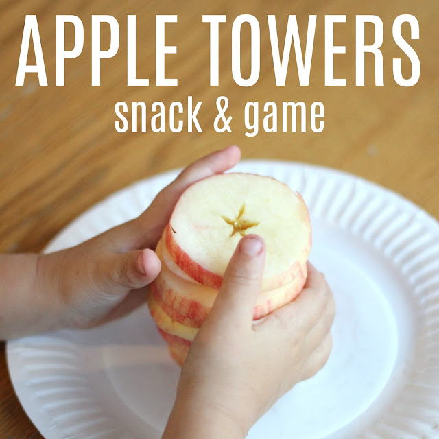 Toddler Approved! Apple Stack Game and Snack
