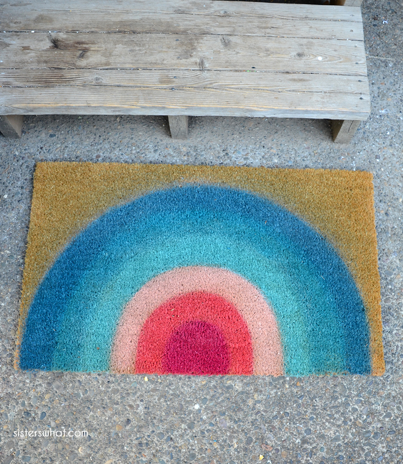 do it yourself Rainbow door Mat Sisters, What!