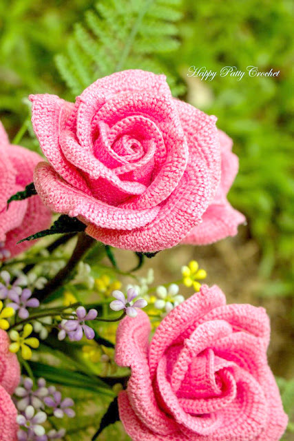 Rose flower Crochet Pattern
