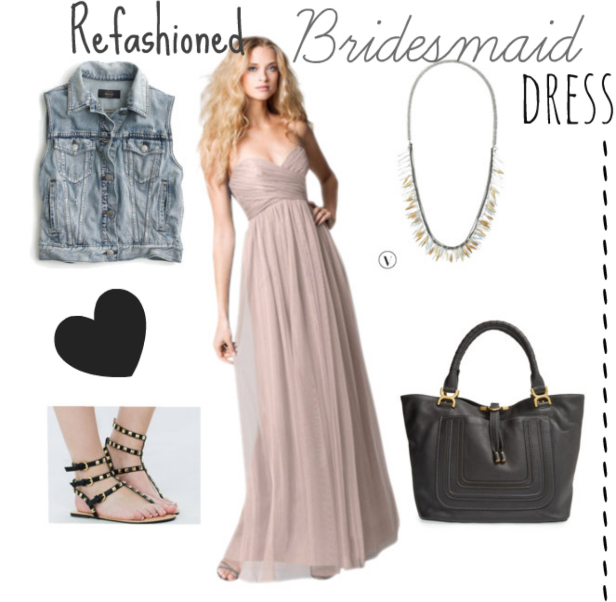 Refashioned bridesmaid dress