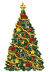 Animated christmas tree emoticons