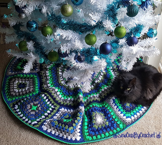 Granny Square Christmas Tree Skirt Sew Crafty Crochet