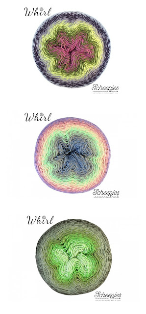 Scheepjes Whirl combination ideas for the Lightfall Blanket Crochet Pattern by Susan Carlson of Felted Button