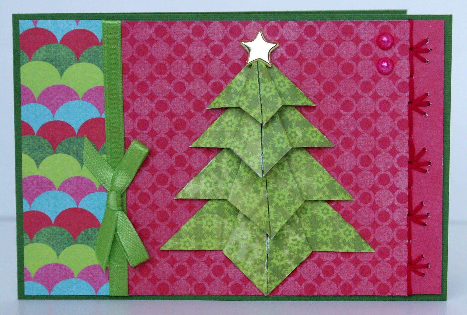The Happy Yappy Scrapper: Origami Christmas Tree Card Class