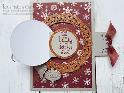 Flip Flap Slider Card with Beautiful Baubles Satomi Wellard-Independent Stampin’Up! Demonstrator in Japan and Australia, #su, #stampinup, #cardmaking, #papercrafting, #rubberstamping, #stampinuponlineorder, #craftonlinestore, #papercrafting,  #2018holidaycatalog, #beautifulbables #onlineclass #flipflapslidercard  #スタンピン　#スタンピンアップ　#スタンピンアップ公認デモンストレーター　#ウェラード里美　#手作りカード　#スタンプ　#カードメーキング　#ペーパークラフト　#スクラップブッキング　#ハンドメイド　#オンラインクラス　#スタンピンアップオンラインオーダー　#スタンピンアップオンラインショップ #フェイスブックライブワークショップ　#２０１８ホリデーカタログ #ビューティフルボーブル