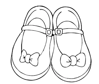 Mewarnai Sepatu Pita  Anak Perempuan