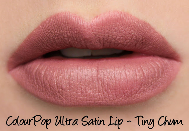 ColourPop Ultra Satin Lips - Tiny Chum Swatches & Review