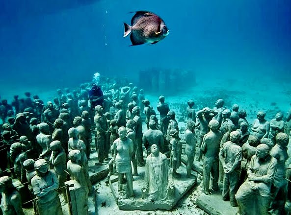 scuba diving cancun museum