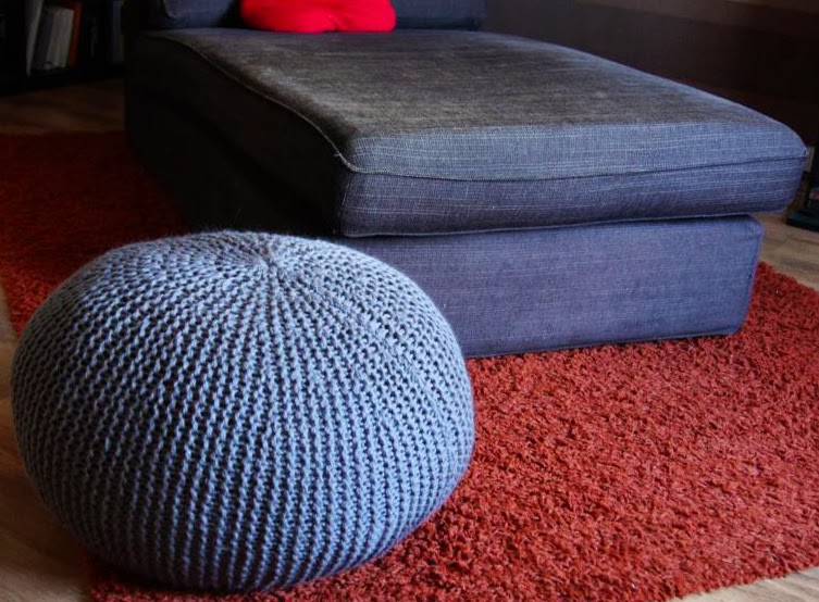 The Drizzle of Honey Knitted Sit Pouf