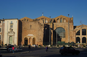 The Basilica of Santa Maria degli Angeli e dei Martiri off Rome's Piazza della Repubblica