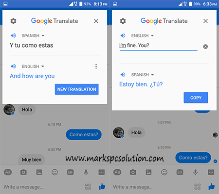 Chatting with Google Translate
