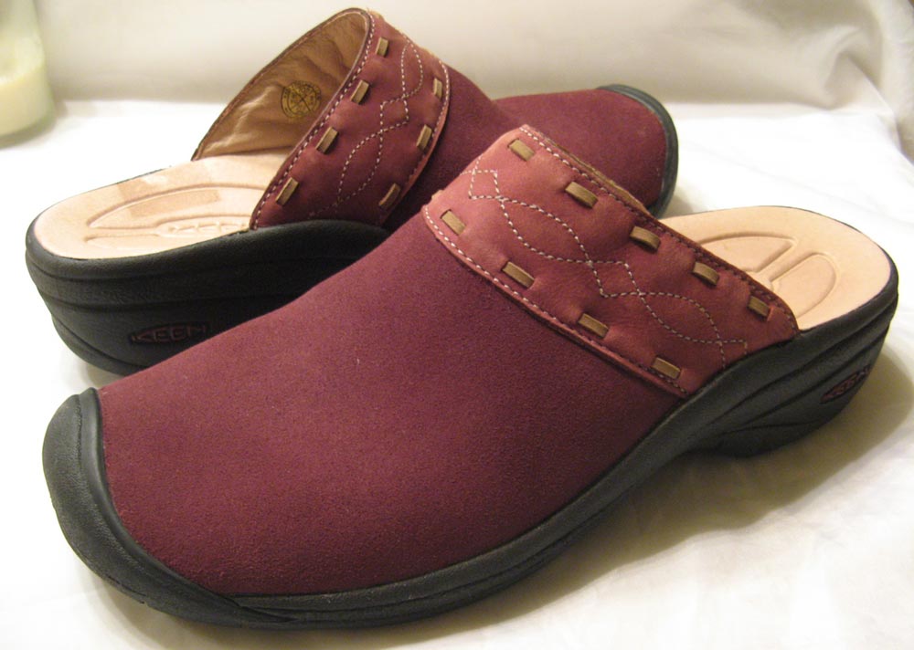 keen boiled wool clogs