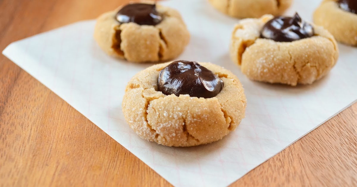 Peanut Butter Chocolate Thumbprint Cookies