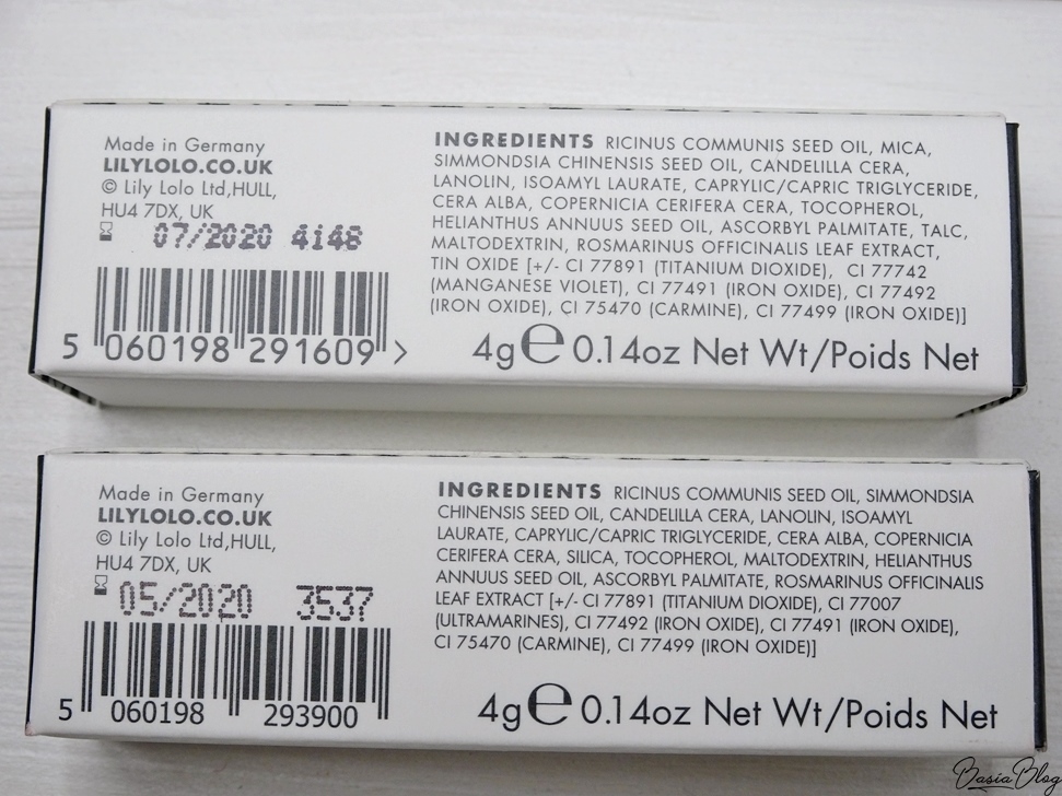 Lily Lolo naturalna szminka do ust Nude Allure i Love Affair