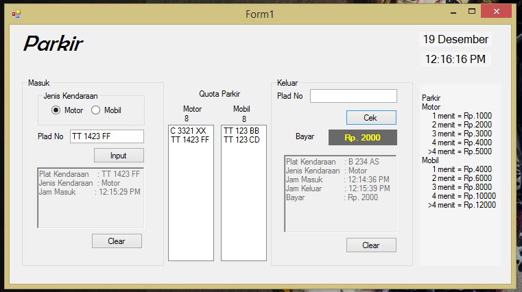 Program Parkir Vb 6.0