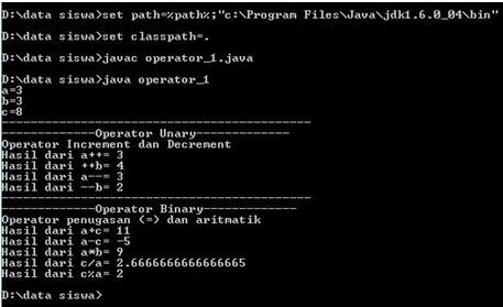 Operator Increment Dan Decrement Pada Java