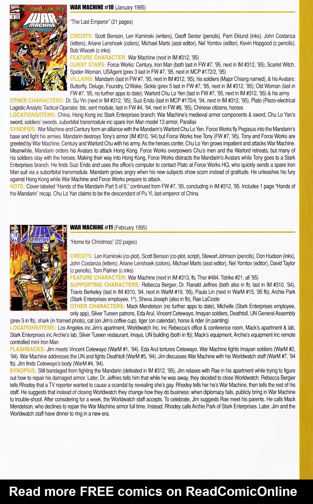 Read online Official Index to the Marvel Universe comic -  Issue #13 - 43