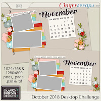 Template : October 2018 Desktop challenge by Aimee Harrison Designs