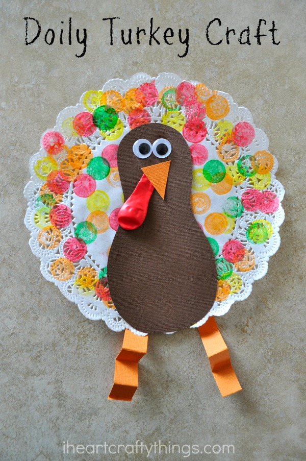 Doily Turkey Craft for Kids